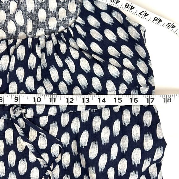 NWOT Patagonia Blue Polka Dot Hemp - Cotton Blend Sleeveless Drawstring Dress - Picture 12 of 13